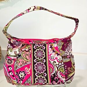 Vera Bradley Vibrant Pink Paisley Shoulder Bag